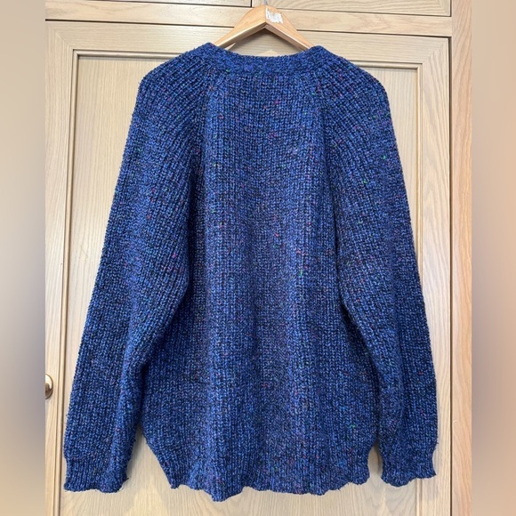 Vintage Blueprint Wool Blend Button Front Cardigan with Pockets / Large - Picture 9 of 13